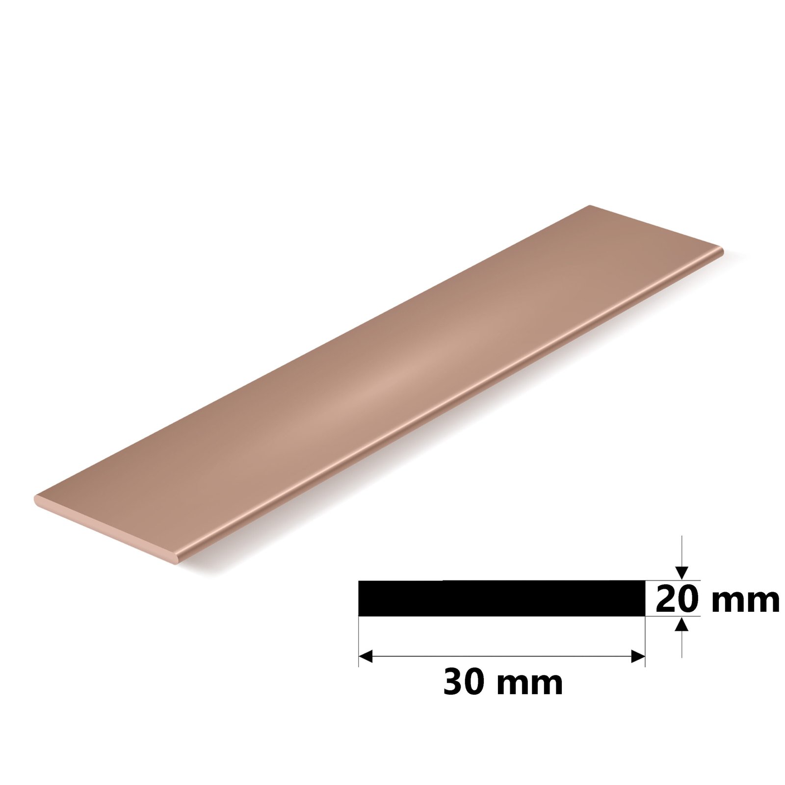 Bakır Lama 20x30 mm