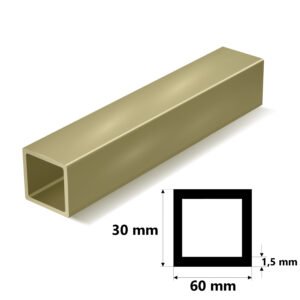 Pirinç Kutu Profil 30x60x1,5 mm