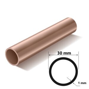 Bakır Boru Çap 30mm Et Kalınlığı 1mm