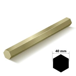 Pirinç Altıköşe / Altıgen Çubuk 40mm