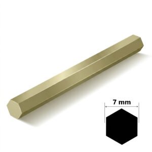 Pirinç Altıköşe / Altıgen Çubuk 7mm