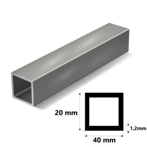 Alüminyum Kutu Profil 20x40x1,2mm