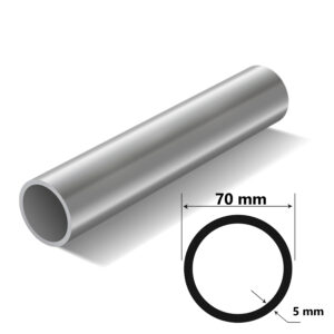 Alüminyum Boru Profili Dış Çap 70 mm Et Kalınlığı 5 mm